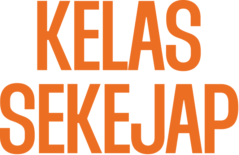 Kelas Sekejap wordmark — orange